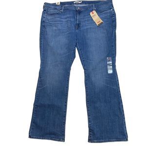 NWT Levi's Classic Bootcut Mid Rise Jeans Blue Denim Med Wash Plus Size 24W